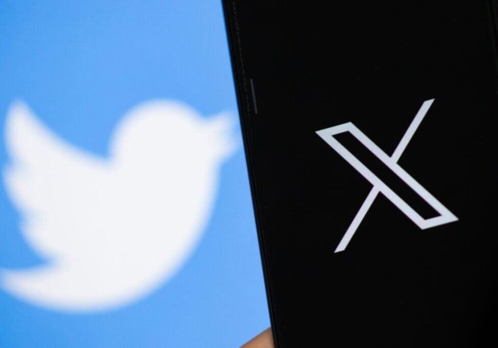 Warsaw Poland - July 24, 2023: New Twitter logo X. Elon Musk change Twitter logo. Smartphone with Twitter logo on the screen.